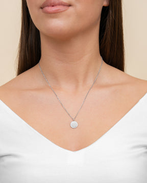 Initiales Plaques de gravure Collier Pendentif Rond 14mm