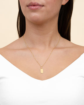 Empreinte digitale Plaques gravées Collier Pendentif Ovale