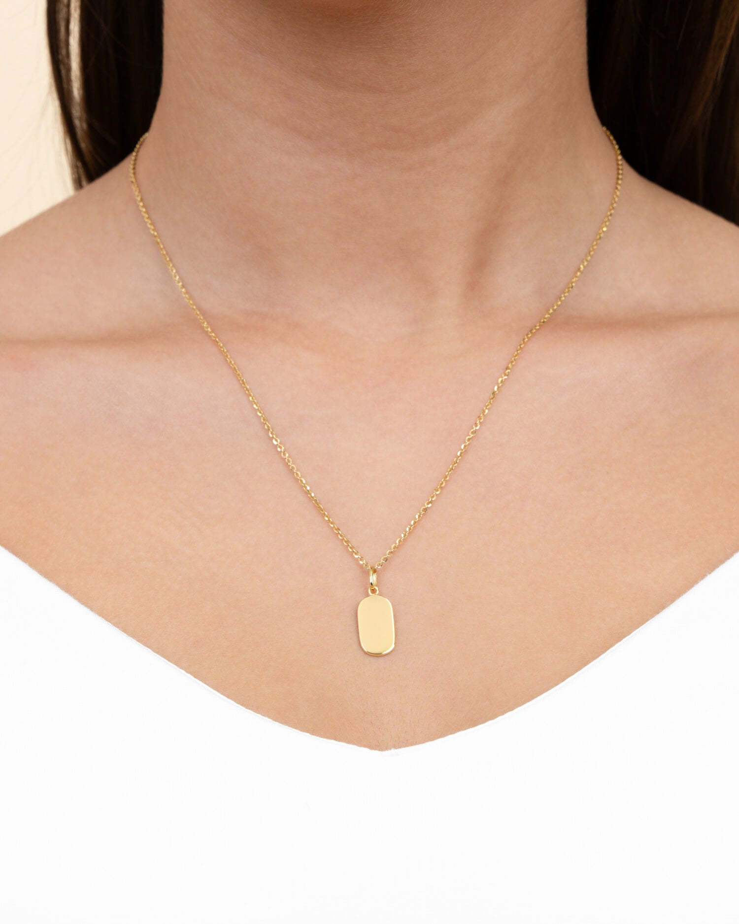 Écriture Uploud Plaques à graver Collier Pendentif Ovale