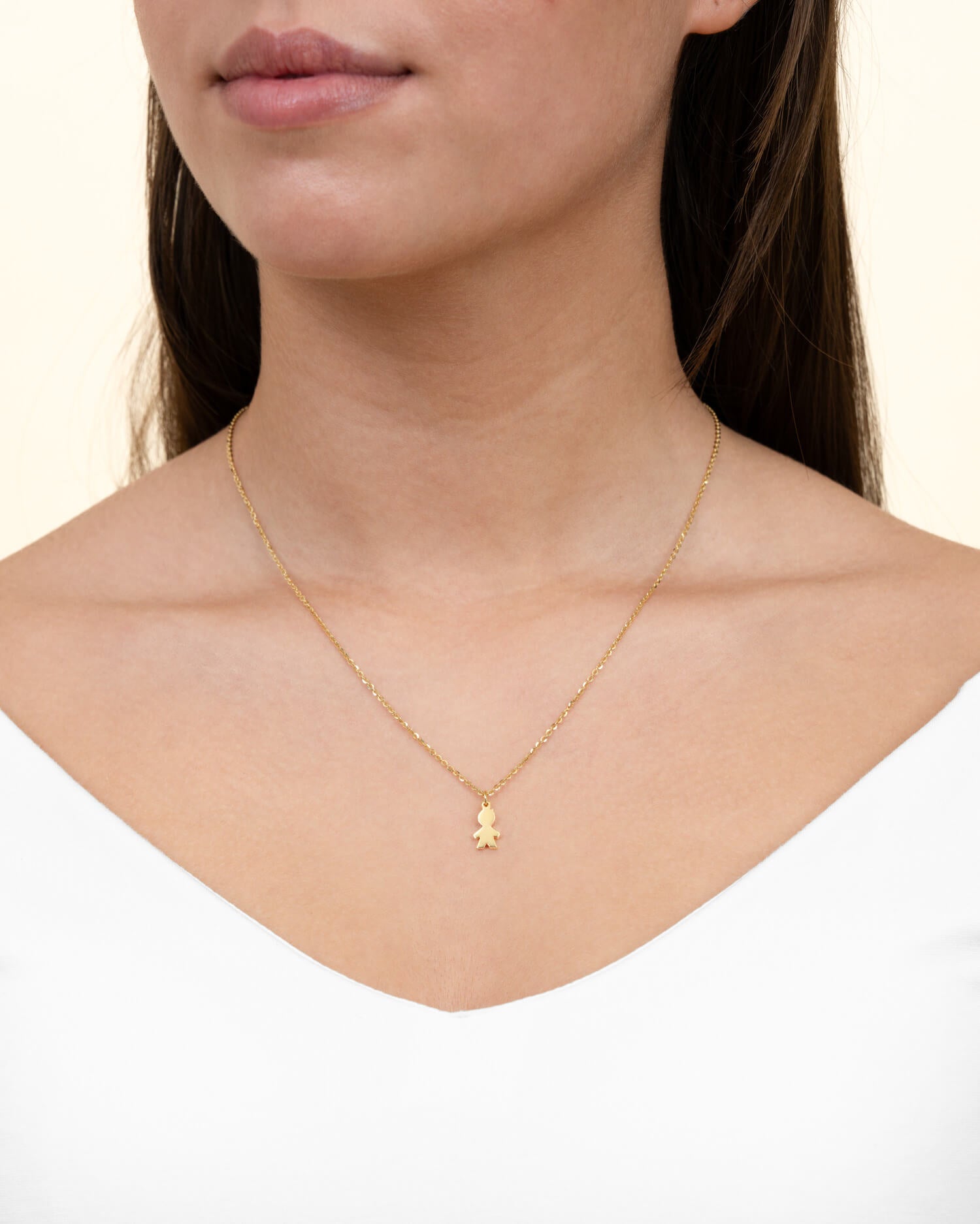 Collier garçon pendentif plaque gravure