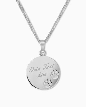 Plaques à graver Collier Pendentif Empreinte de patte 16mm