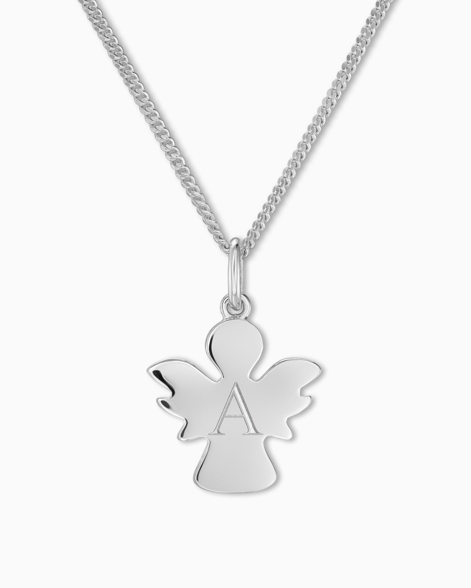 Collier ange pendentif plaque à graver