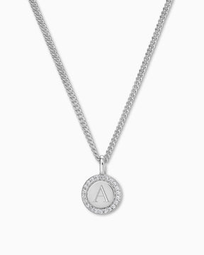 Plaques gravées Collier Pendentif Zirconium Rond