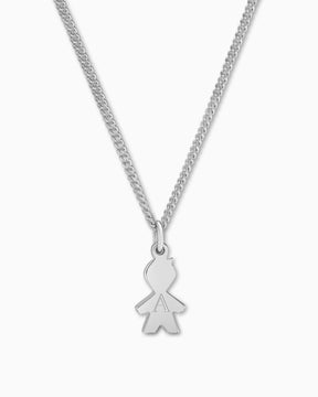 Collier garçon pendentif plaque gravure