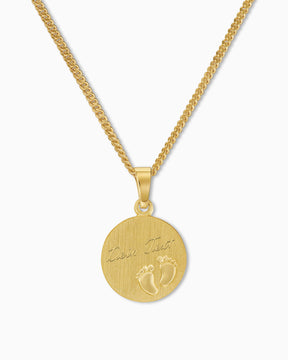 Plaques à graver Pendentif Collier Pieds de bébé 12mm