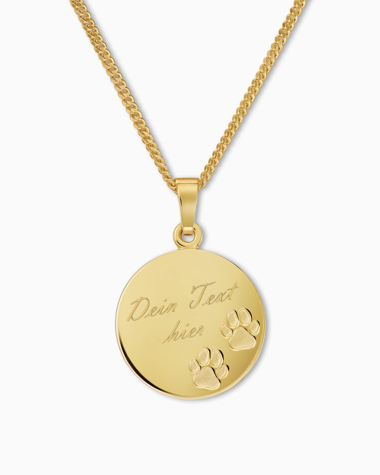 Plaques à graver Collier Pendentif Empreinte de patte 16mm