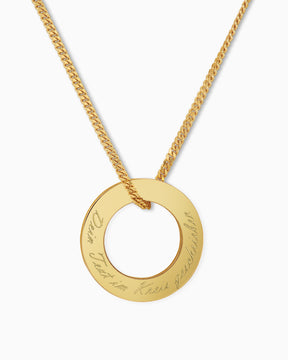 Bague Collier Plaque gravée Pendentif