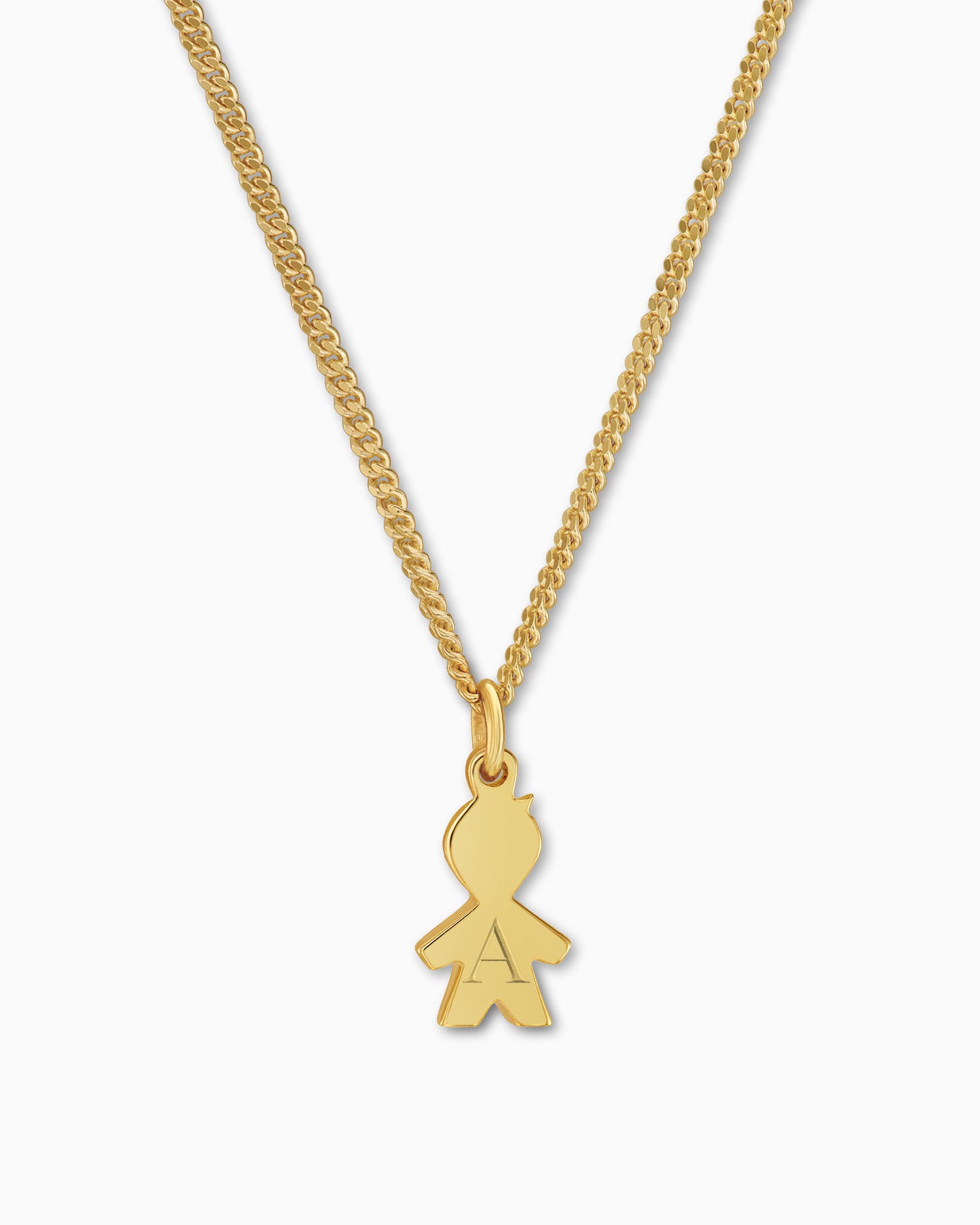 Collier garçon pendentif plaque gravure