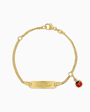 Bracelet à gravure Plaque à gravure Coccinelle