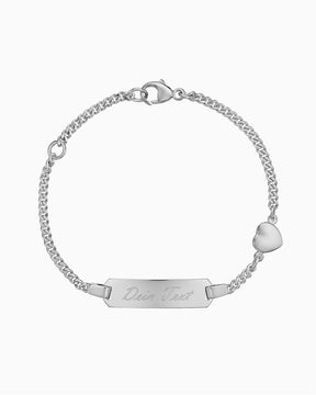 Bracelet de gravure Plaque de gravure Cœur