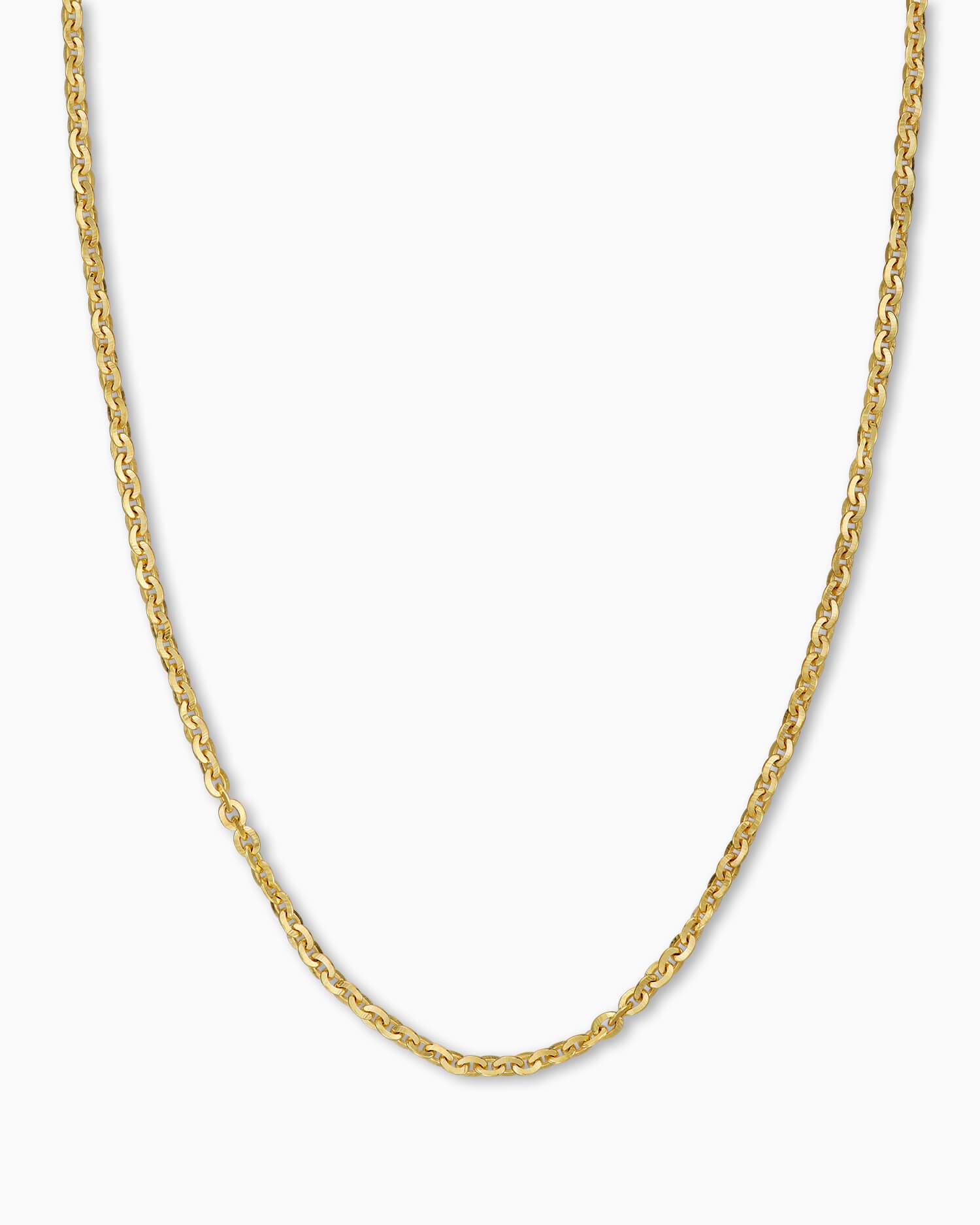 Chaîne d'ancre 925 argent doré 18 carats 1,40mm