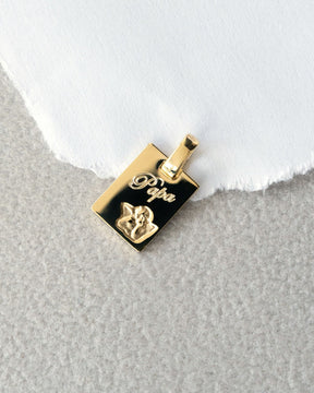 Plaques gravées Pendentif Collier Ange gardien