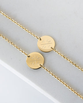 Bracelet de gravure Plaque de gravure ronde
