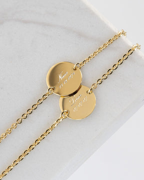 Bracelet de gravure Plaque de gravure ronde