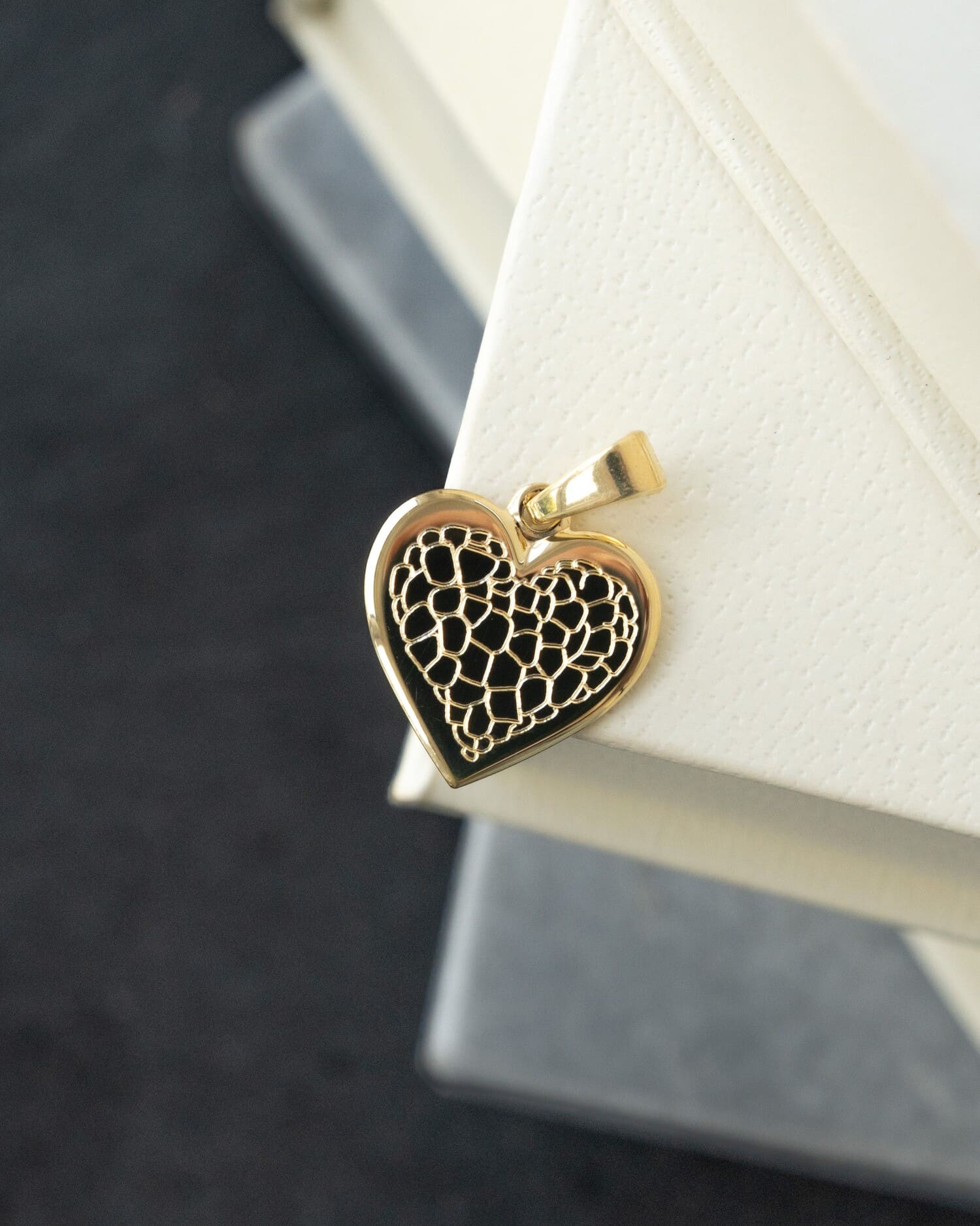 Collier coeur plaque gravure pendentif 12mm