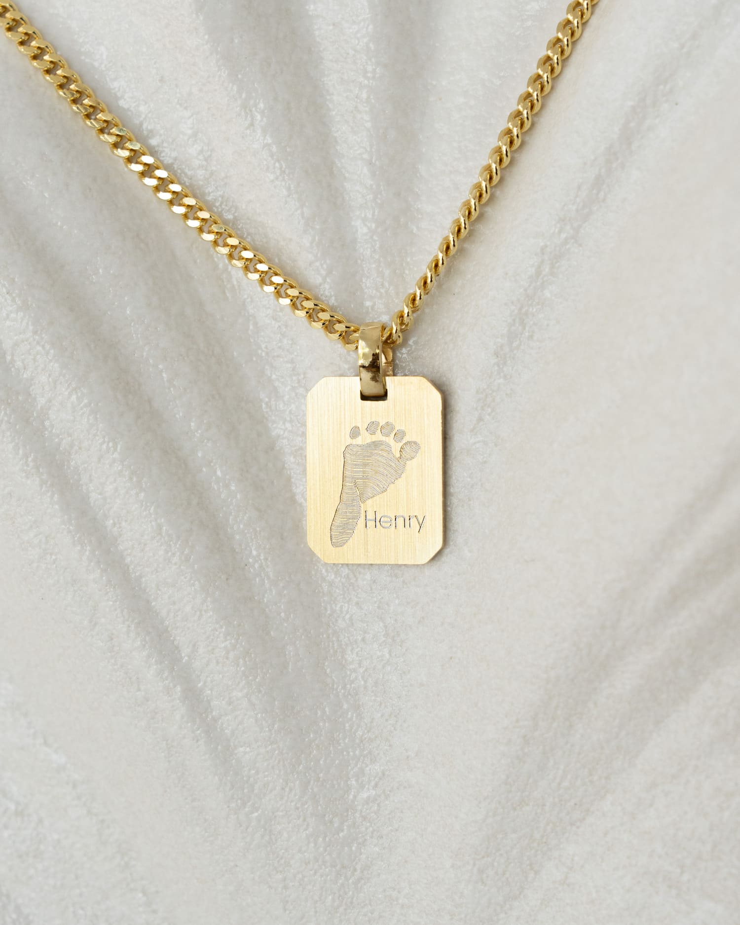 Plaques gravées Collier Pendentif Octogone