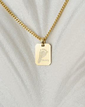 Plaques gravées Collier Pendentif Octogone
