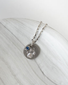 Plaques gravées Pendentif Collier Zirconia Bleu 12mm