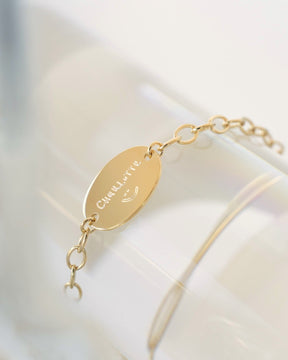 écriture Upload bracelet à graver plaque à graver ovale