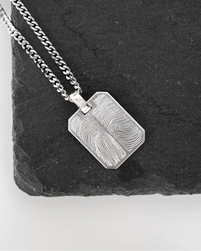 Plaques gravées Collier Pendentif Octogone