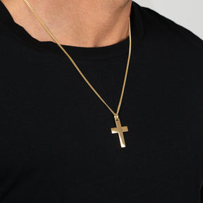 Collier Croix Plaque de gravure Pendentif Poli
