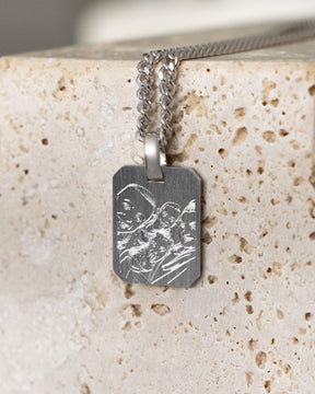 Image/Graphisme Upload Plaques à graver Collier Pendentif Octogone