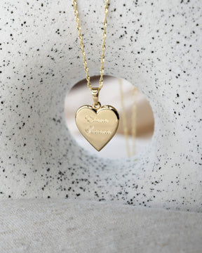 Collier coeur plaque gravure pendentif 15mm
