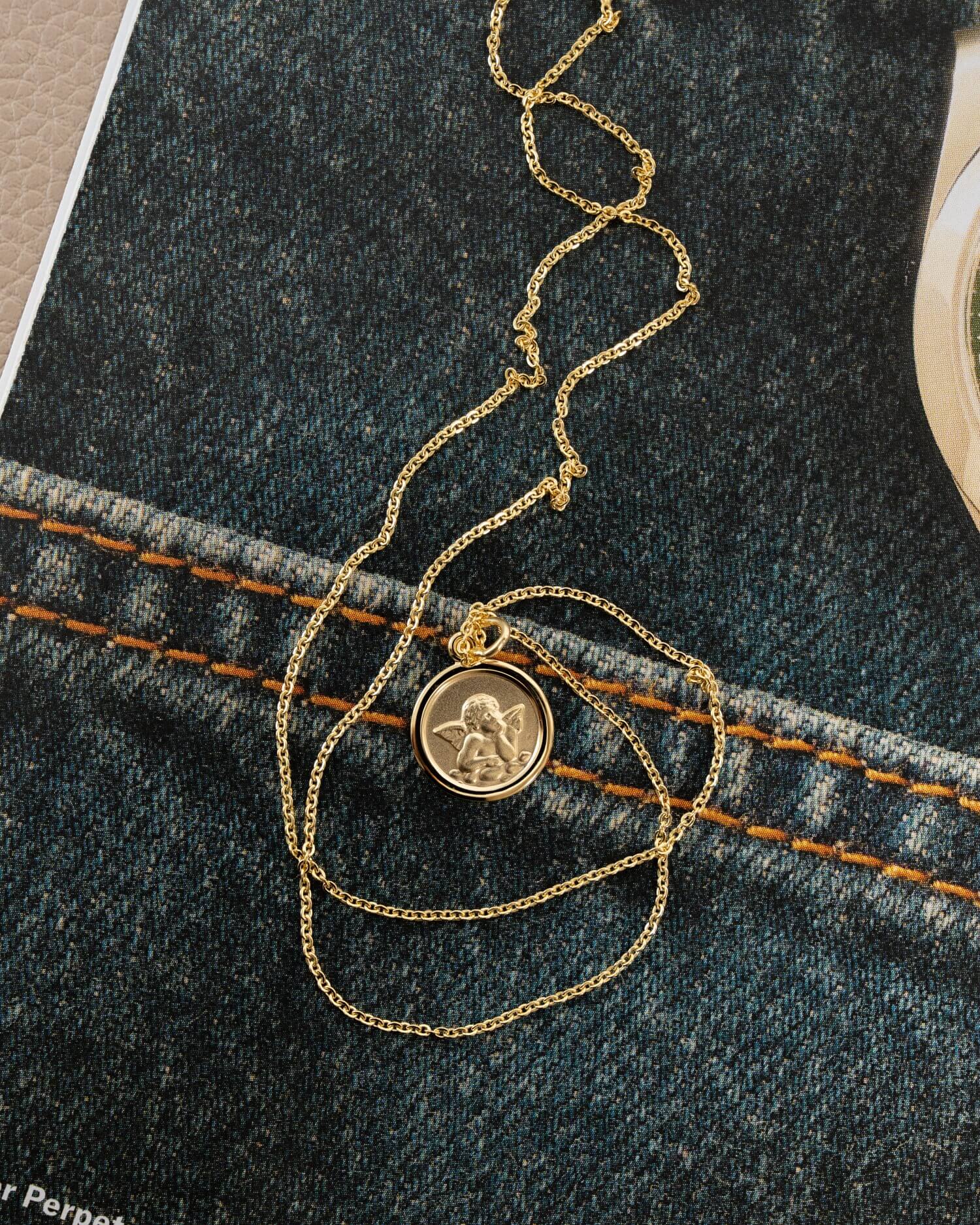 Plaques gravées Pendentif Collier Ange gardien