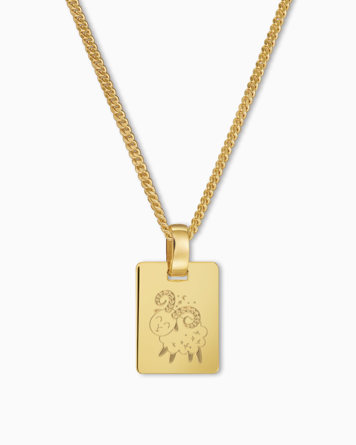Signe du zodiaque Plaques gravées Collier Pendentif Angulaire