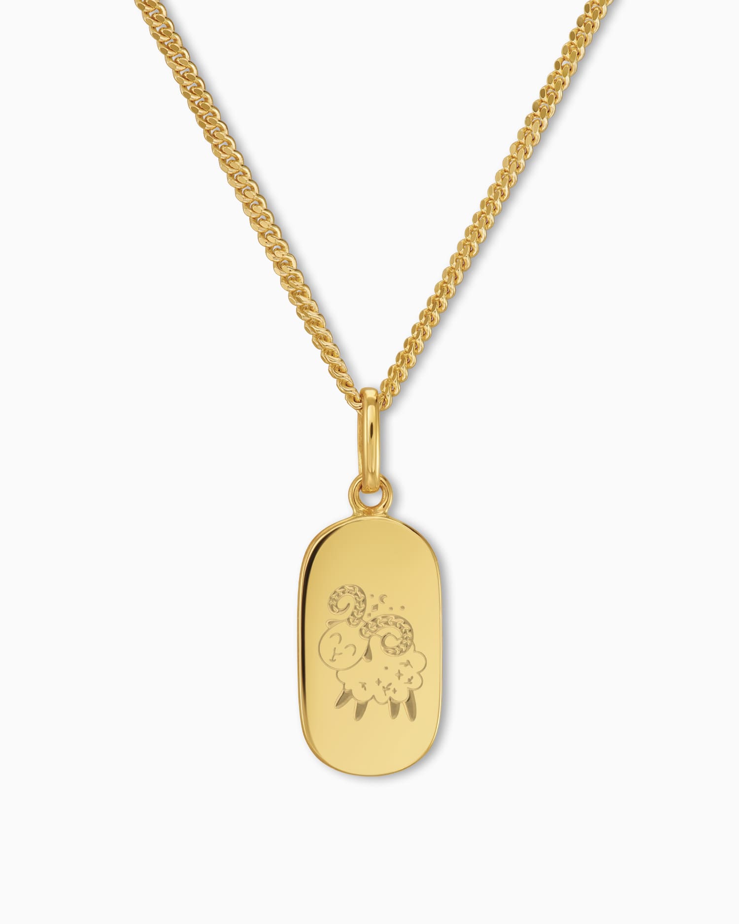 Signe du zodiaque Plaques gravées Collier Pendentif Ovale