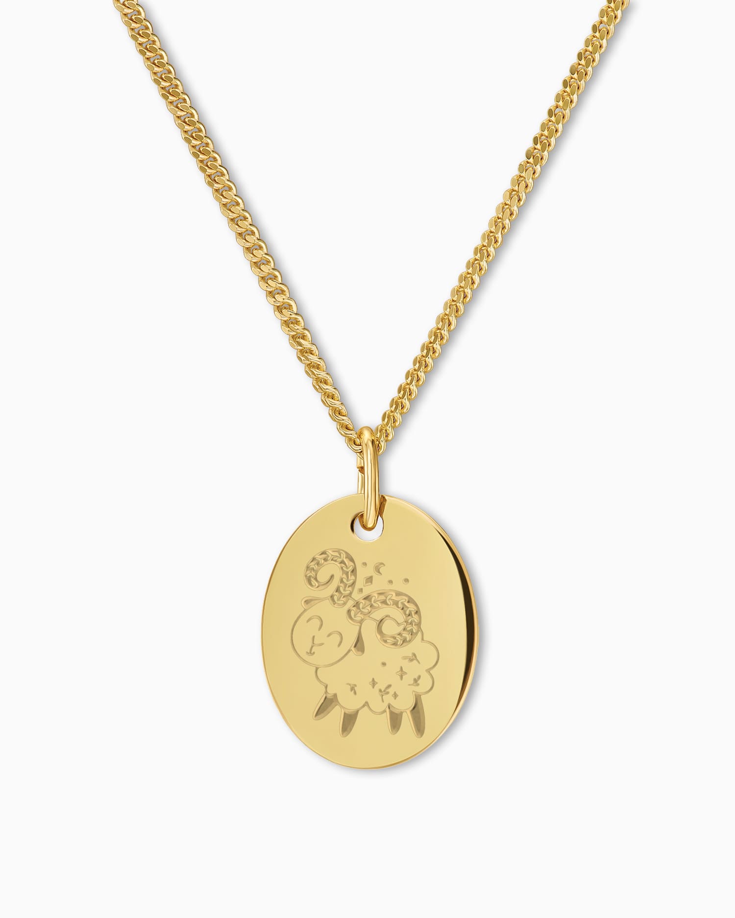 Signe du zodiaque Plaques gravées Collier Pendentif Ovale