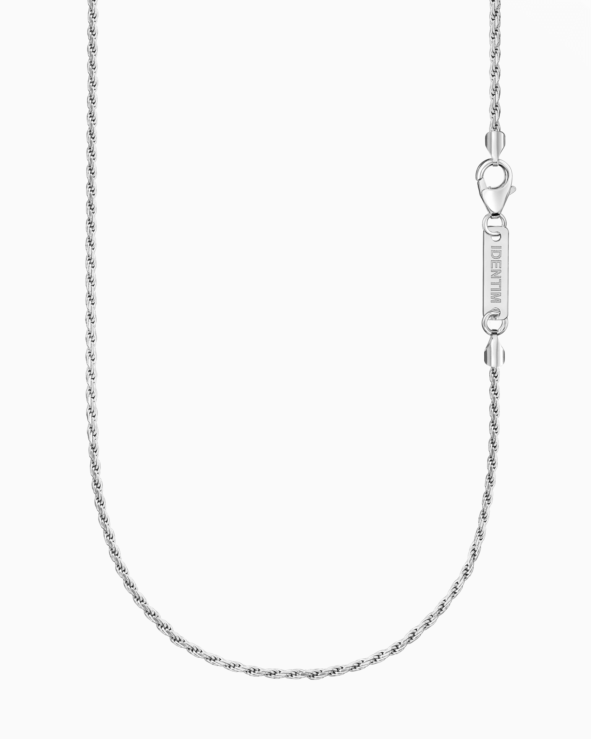 Chaîne à cordon en argent 925 rhodié 2,00mm