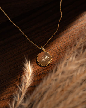Collier solaire Pendentif plaque à graver