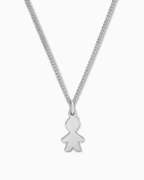 Collier garçon pendentif plaque gravure