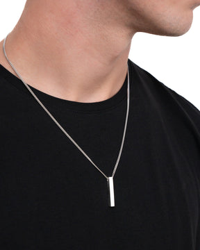 Collier Bar Pendentif plaque à graver