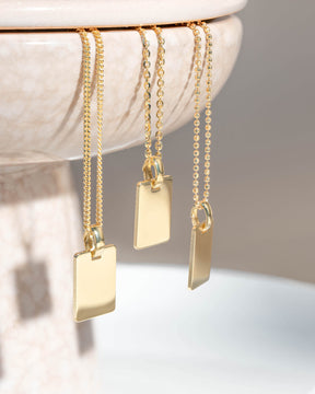 Empreinte de pied Plaques à graver Collier Pendentif Carré