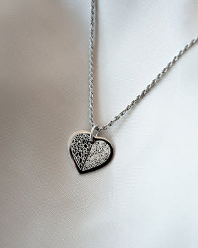 Vingerafdruk hart ketting graveren plaat hanger 13mm