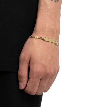 Graveerarmband Graveerplaatje Armor ID armband Frosted
