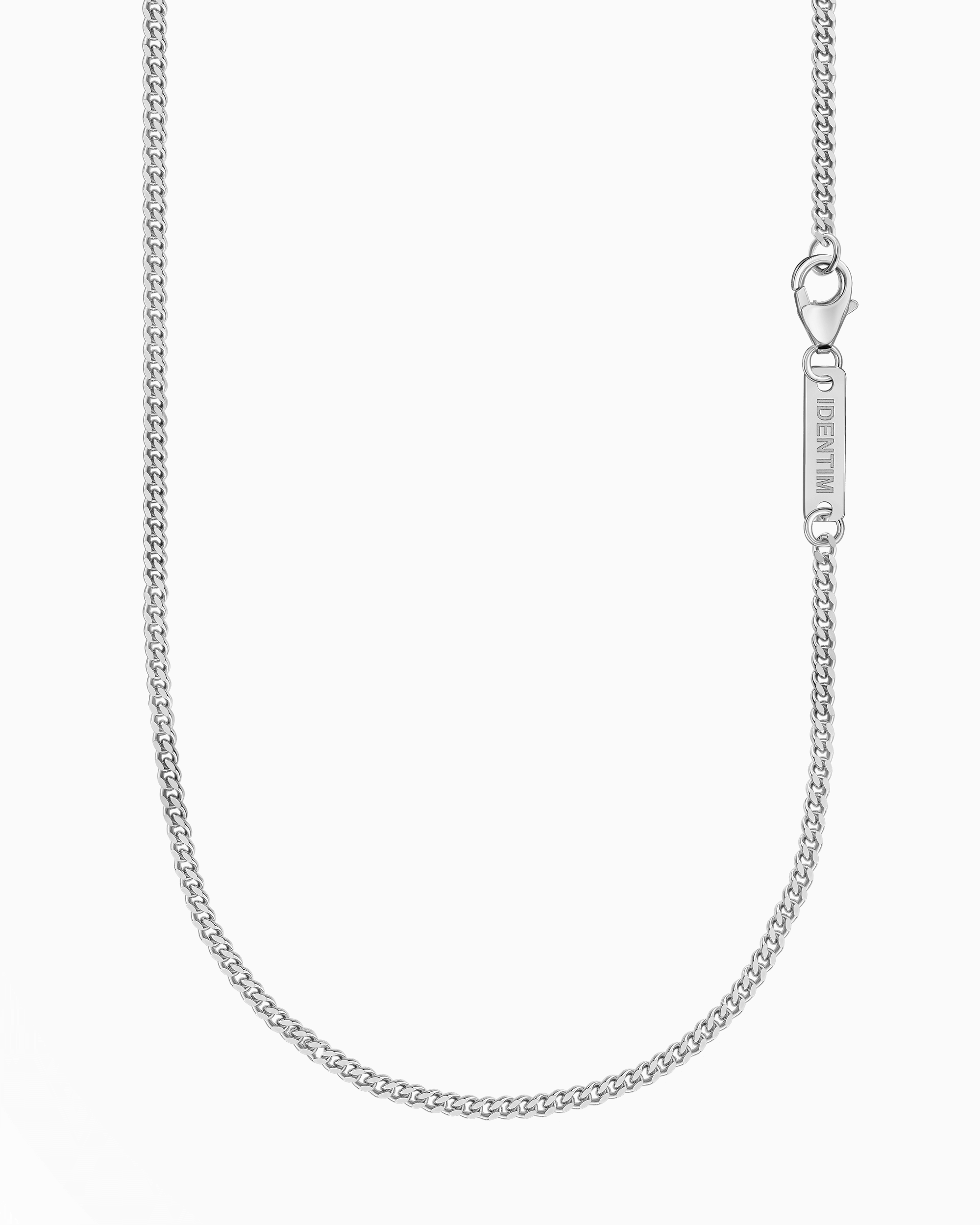Gepantserde ketting 925 zilver gerhodineerd 2.40mm