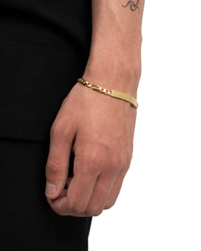 Graveerarmband Graveerplaatje Figaro ID armband
