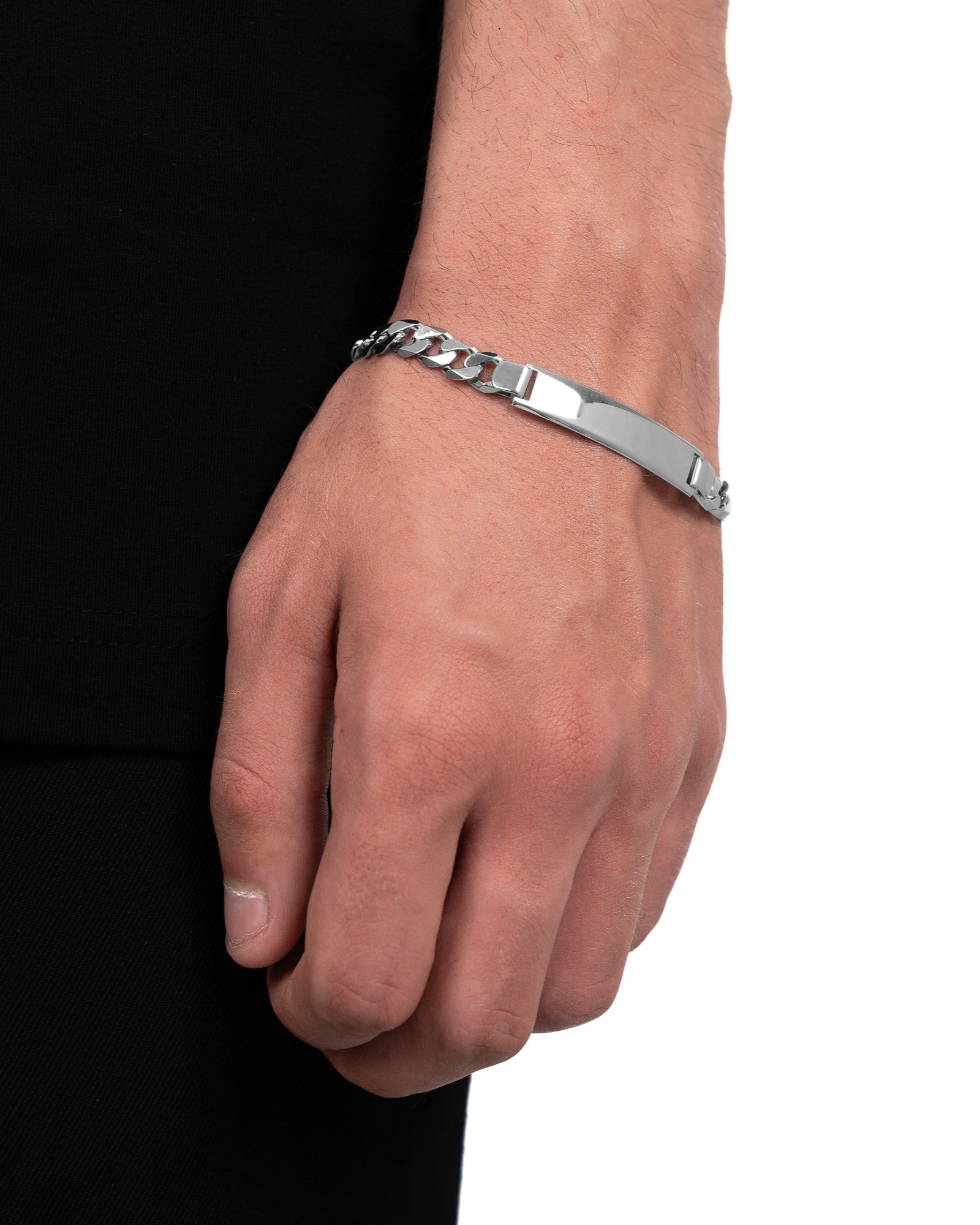 Graveerarmband Graveerplaatje Pantser ID-armband
