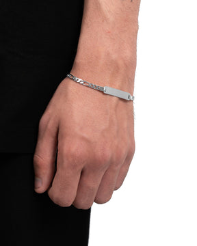 Graveerarmband Graveerplaatje Figaro ID armband