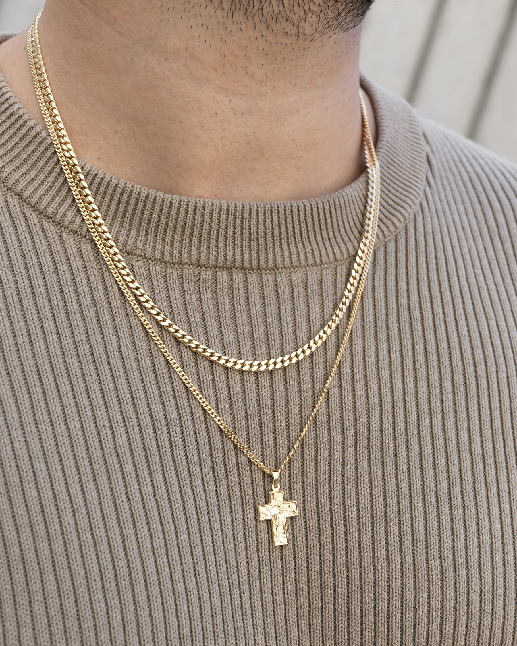 Kruis ketting graveerplaat hanger Sueno