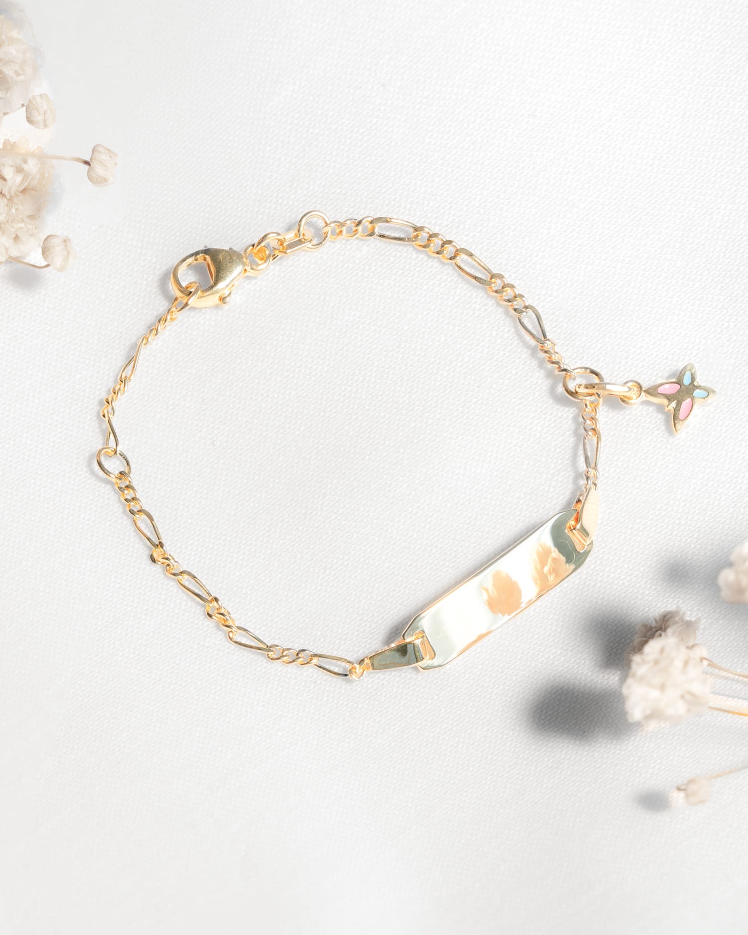 Graveerarmband graveerplaatje vlinder