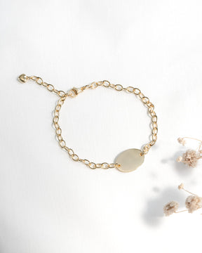 Paw print graveerarmband graveerplaat ovaal