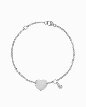 Neus print graveren armband graveerplaatje hart zirconia