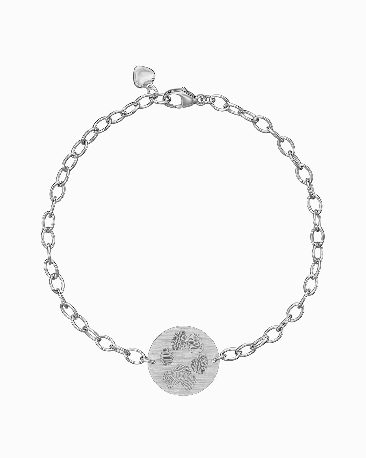 Pootafdruk graveerarmband graveerplaatje rond