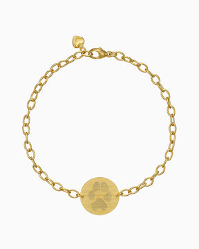 Pootafdruk graveerarmband graveerplaatje rond