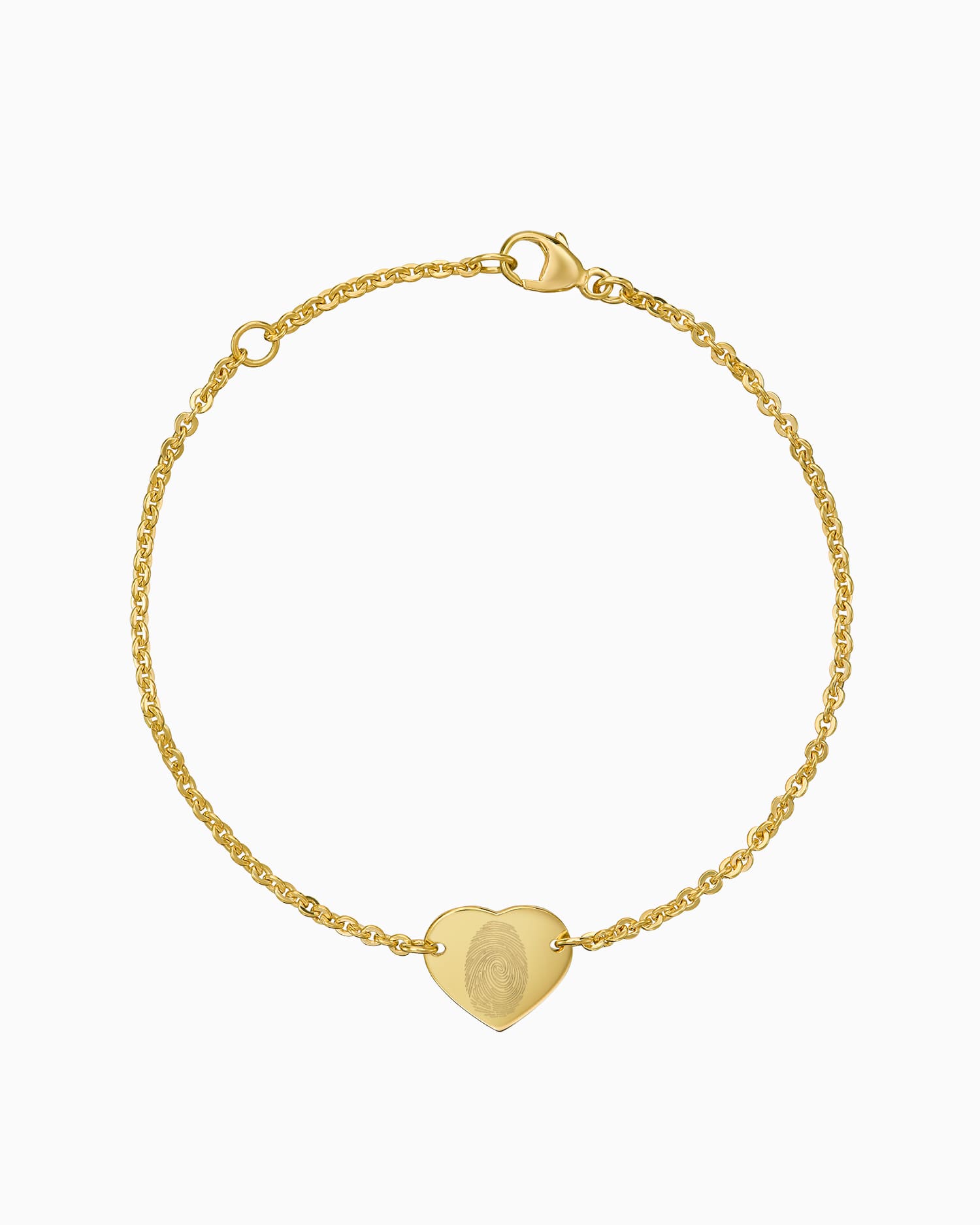 Vingerafdruk graveren armband graveren plaat hart