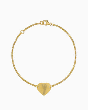 Voetafdruk graveren armband graveren plaat hart